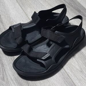 Crocs Swiftwater Black Sandals Womens Size 9